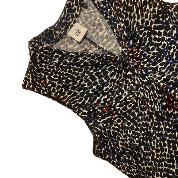 CABI colorful print pattern sleeveless blouse top size small - Picture 2 of 5